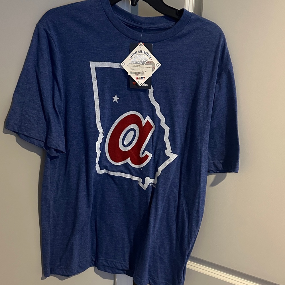 Fanatics Blue T-Shirt with Red and White Graphic